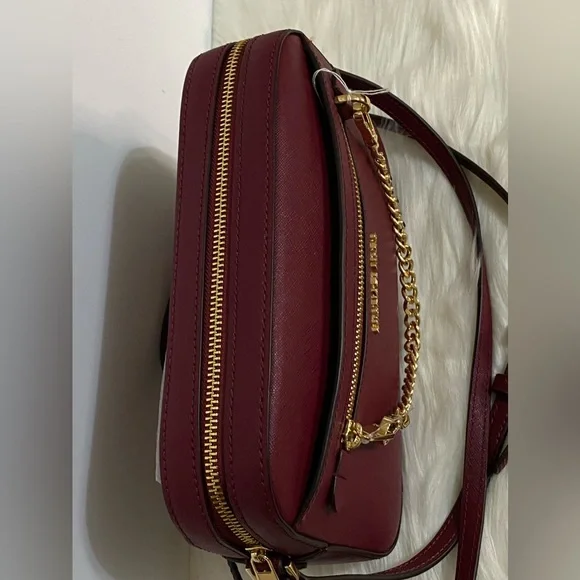 Michael Kors Jet Set Burgundy Crossbody Bag